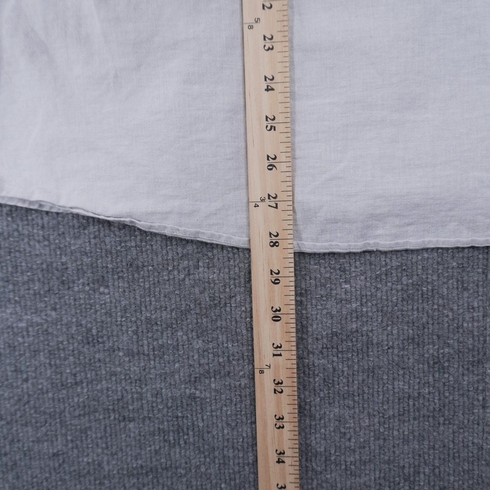 Tailor Vintage Button Down Shirt Mens XL Grey Linen Cotton Short Sleeve Tropical - Picture 7 of 8